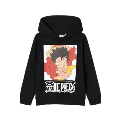 Abbildung von Name it Nkmjeph Onepiece Kapuzenpullover für Kinder, Größe: 116, Black