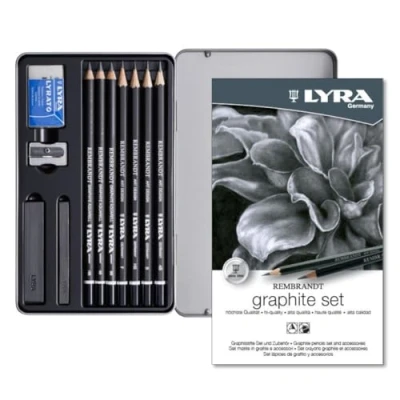 Abbildung von LYRA Rembrandt Graphit Set, 4B, B, HB, F, 8B, 6B