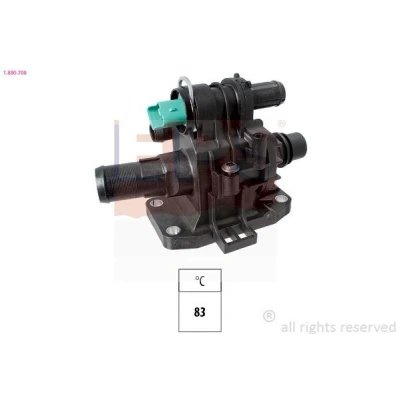 Abbildung von EPS 1.880.708 Kühlwasserthermostat 83 Made in Italy OE Equivalent mit Dichtung PEUGEOT: 207 Schrägheck, CC, 206 FORD: FIESTA 5