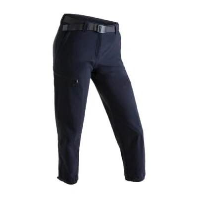 Abbildung von Maier Sports Lulaka 7/8, Damen Wanderhose, Wasserabweisende 7/8 Outdoorhose für Trekking und Hiking, PFC frei, mSTRETCH pro 4 &amp; Dryprotec, Blau, 34 (W26/L31)