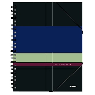Abbildung von Leitz 44630000 Executive Be Mobile Collegeblock A4 kariert, spiralgebunden mit PP Einband Mehrfarbig