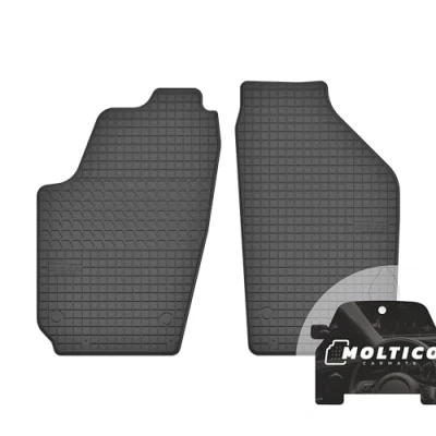 Abbildung von moto MOLTICO Vorne Gummi Automatten Gummimatten Passgenau Allwetter Fussmatten Auto passend für VW Polo IV, Skoda Fabia I (2001 2009)