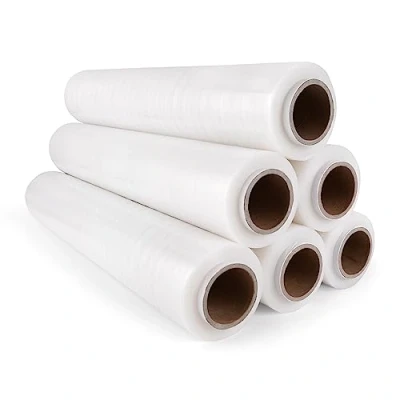 Abbildung von Inoverse 6 Rollen Stretchfolie Transparent Wickelfolie 50cm/2kg, Folie Für Möbel &amp; Umzug, Palettenfolie, Handstretchfolie, Verpackungsfolie auf Rolle, Strechfolienrolle, Verpackungsmaterial