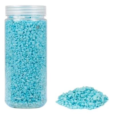 Abbildung von HEKU grobkörniges Deko Granulat in hellblau, ca. 750g I Vielseitig Einsetzbar Ideal für Hochzeiten und Bastelprojekte Wiederverschließbare Dose