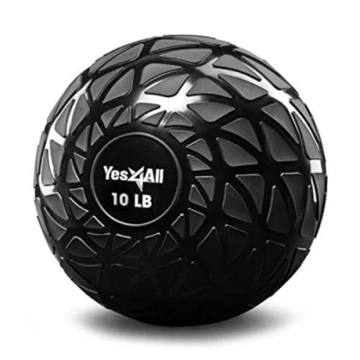 Abbildung von Yes4All NZQD Dynamische Slam Balls 4.5 kg, Schwarz, Medizinball für Kraft, Power und Training