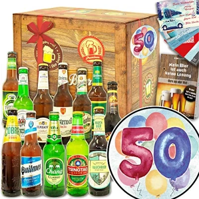 Abbildung von 50. Geburtstag / 12er Bierbox Welt und DE/Geschenke 40.