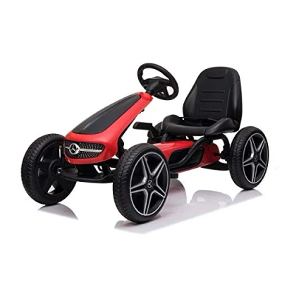 Abbildung von FINOOS Mercedes Go Kart Lizenziert Kinder Pedal Auto Tretauto Cart Kettenantrieb Eva Reifen (Rot)