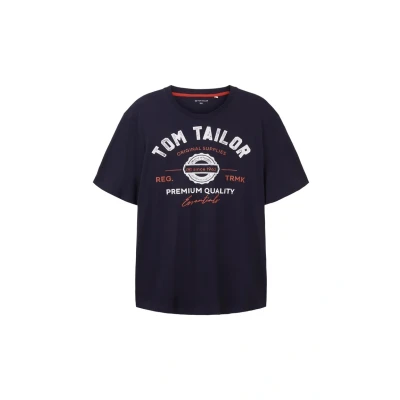 Abbildung von TOM Tailor PLUS MIT LOGO Tshirt print, Herren, Größe: 3XL, Sky captain blue