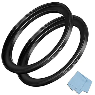 Abbildung von Komet Step Up Ring für Kamera Objektiv Filter, 77 mm bis 82 mm, 2 Stück