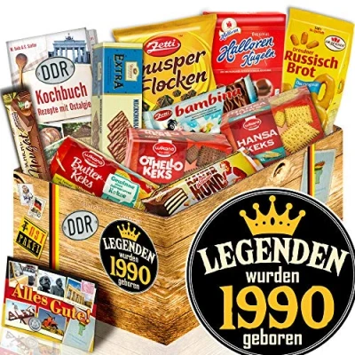 Abbildung von Keks Schachtel/DDR Geschenk/Legenden 1990 / Geburtstags Geschenk für Ihn