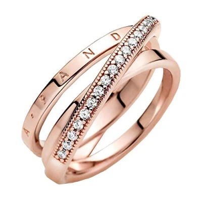 Abbildung von Pandora Crossover Triple Ring, Damen, Größe: 54, Rose gold plated