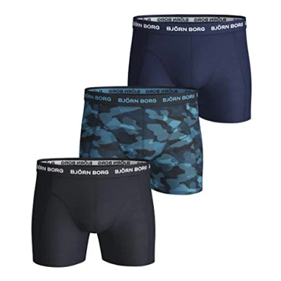 Abbildung von Björn Borg Shadeline Sammy Shorts 3 PACK Panties, Herren, Größe: XS, Total eclipse