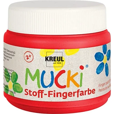 Abbildung von Kreul Textilfarbe Mucki Stoff Fingerfarbe rot 150 ml