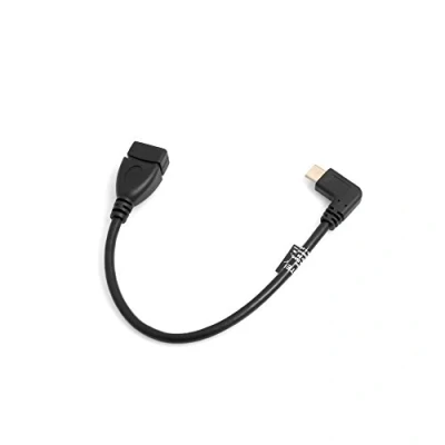 Abbildung von System S OTG On The Go Host USB A 3.0 (Female) zu 3.1 Type C (Male) 90 Grad Winkelstecker Adapter Datenkabel Kabel Verlängerung 22 cm