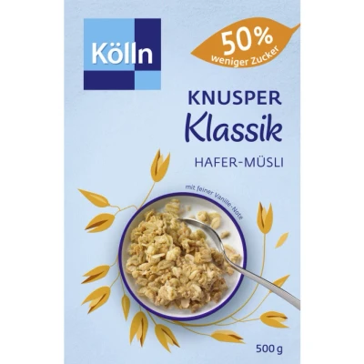 Abbildung von Kölln Knusper Hafer Müsli 50% weniger Zucker