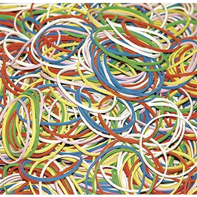 Abbildung von DONAU 7785001PL 99 Gummiringe/Gummibänder, 500 g, verschiedene Farben