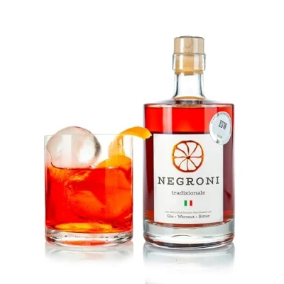 Abbildung von Negroni tradizionale (500ml) 28% Vol. Alk. Genussvoller italienischer Aperitif &quot;Ready to Drink&quot;