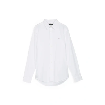 Abbildung von Tommy Hilfiger Herren Hemd Flex Poplin Kent Collar Businesshemd, Weiß (Optic White), XS