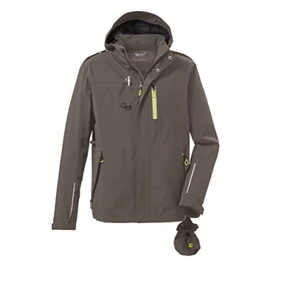 Abbildung von killtec Herren Funktionsjacke für Hundebesitzer mit abzippbarer Kapuze, wasserdicht KOS 149 MN JCKT, grünanthrazit, XXL, 38414 000