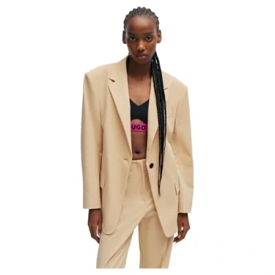 Abbildung von HUGO Damen Agura Jacket, Open Beige291, 32 EU