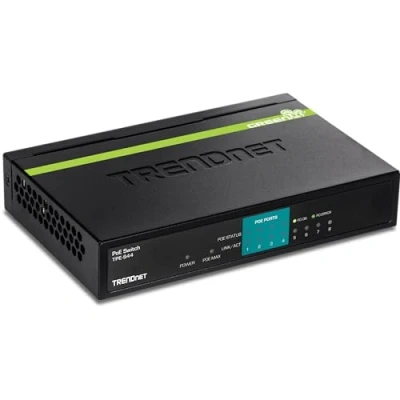 Abbildung von TRENDnet TPE S44 8 Port 10/100Mbps PoE Switch, 4 x 10/100, 10/100 PoE, 802.3af, 30 W Leistung