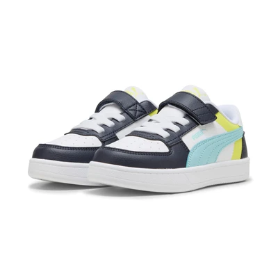 Abbildung von Puma Caven 2.0 Block Unisex Sneaker low für Kinder, Größe: 31, White/safe lake/new navy Schuhe