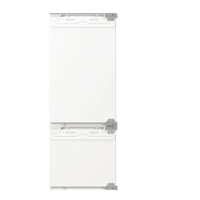 Abbildung von Gorenje RKI514D22 Einbau Kühl Gefrierkombination/145er Nische/Festtürscharnier/EEK:D/FrostLess/208 Liter/Digitale Temperaturanzeige/LED Beleuchtung/Türscharnier wechselbar/HxBxT: 144 x 54 cm/Weiß