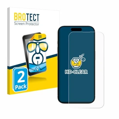Abbildung von BROTECT (2 Stück Schutzfolie für Apple iPhone 15 Pro Max Displayschutz Folie Ultra Klar