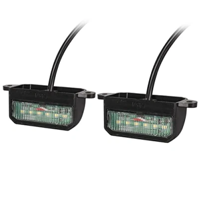 Abbildung von Yuanjoy 2 pack 12V 24V Kennzeichenleuchte LED Nummernschildbeleuchtung Wasserdichte Kennzeichenbeleuchtung mit E11 Prüfzeichen, Weißlicht 6000K