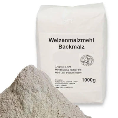 Abbildung von Backmalz / Weizenmalzmehl 1000g Maltofarin Premium Malzmehl Hell enzymaktiv für knusprige Backergebnisse