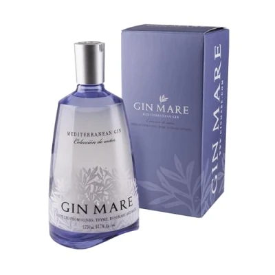 Abbildung von Gin Mare der mediterrane würzig aromatisch inspiriert von einzigartigen Geschmackswelt Mittelmeerregion 1.75L/42.7% Vol.