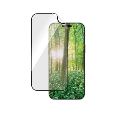 Abbildung von Apple iPhone 16 Pro Max Schutzfolie PanzerGlass Matrix Recycled Ultra Wide Fit Anti Bacterial Screenprotector incl. applicator ﻿Ultra