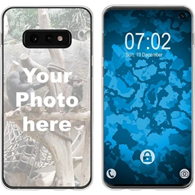 Abbildung von PhoneNatic Case kompatibel mit Galaxy S10e Personalisierte Handyhülle Clear zum selbst gestalten eigenem Foto