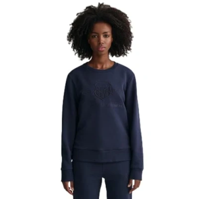 Abbildung von GANT Tonal Archive Shield Sweatshirt, Damen, Größe: Large, Evening blue
