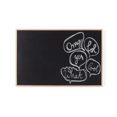 Abbildung von Bi Office Kreidetafel New Basic, Memoboard mit Natur Kiefernholz Rahmen, 585x385 mm