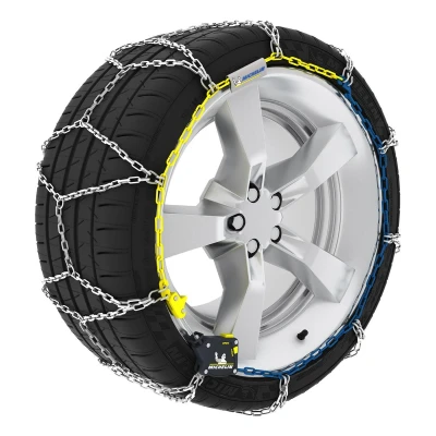 Abbildung von Michelin Extrem Grip Auto 80 008448 Schneeketten mit Montageanleitung, Schutzhandschuhen, Aufbewahrungstasche Beutel