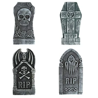 Abbildung von Toyvian 4 Stücke Halloween Schaum Grabstein Scary Simulation Grabsteine Dekoration