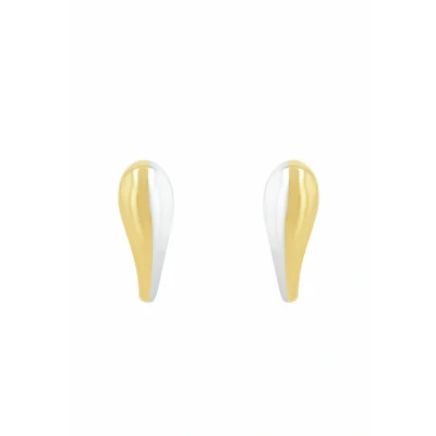 Abbildung von Amor Ohrstecker 925 Sterling Silber Damen Ohrschmuck, 1,3 cm, Bicolor, Kommt in Schmuck Geschenk Box.
