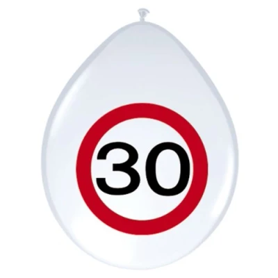 Abbildung von Ballon 30 Jahre Verkehrszeichen 8 Teile