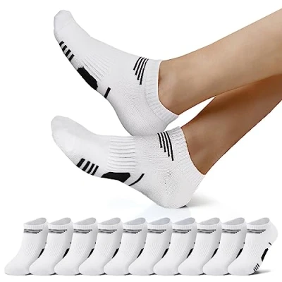 Abbildung von NUOZA Sneaker Socken Damen 35 38 Herren Sportsocken Kurze Laufsocken Wandersocken Running Socks Unisex Halbsocken 10 Paar Weiß