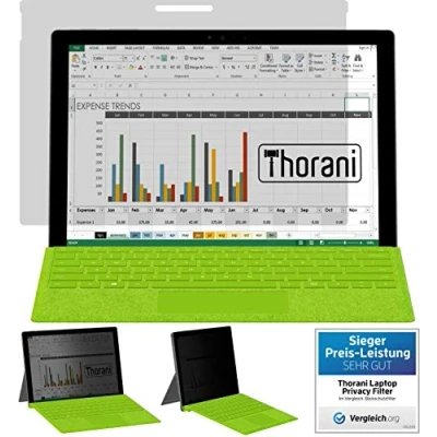 Abbildung von Thorani Privacy Filter Folie für Microsoft Surface Laptop 3, 4 &amp; 5 (15&quot;) Sichtschutzfolie schützt vor unerwünschten Blicken