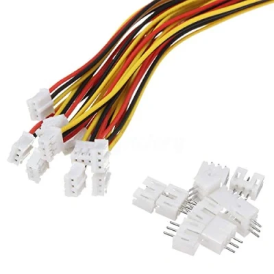 Abbildung von 10 Sets Mini Micro JST 2.0 Ph 3 Pin Stecker männlich mit 150 mm Kabel &amp; Female