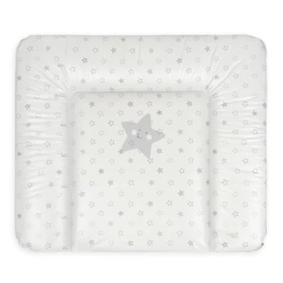 Abbildung von Ceba Baby® Wickelauflage weiche Wickelunterlage Baby Wickeltischauflage 85x72 cm Abwaschbar OEKO TEX® Standard 100 Made in EU Grau Sterne 85 x 72