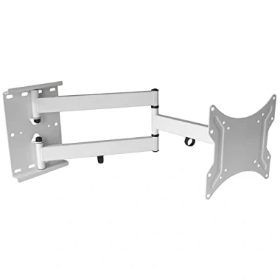 Abbildung von Drall Weiße Monitor Wandhalterung bis 64,5 cm ausziehbar für TV Flachbildschirme mit VESA 100 200 Modell: WHW 02