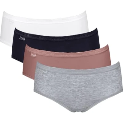 Abbildung von sloggi Midislip &quot;Basic+&quot;, (4er Pack), Baumwollmix, elastisch, weiche Nähte, bequem, feminin