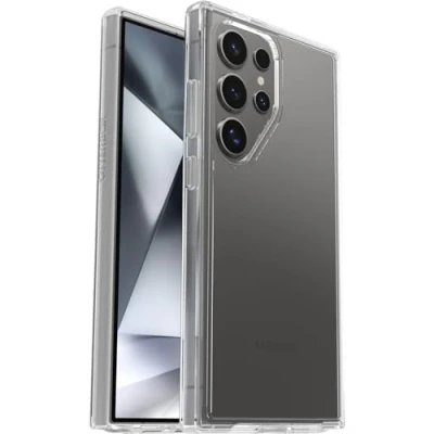 Abbildung von OtterBox Symmetry Clear Hülle für Samsung Galaxy S24 Ultra, Stoßfest, Sturzsicher, Dünne Schutzhülle, 3x mehr Stürze als nach Militärstandard, Transparent, Keine Einzelhandelsverpackung