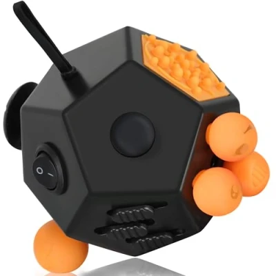 Abbildung von VCOSTORE Fidget Toy Cube 12 Seiten Anti Stress ADHS Würfel Klein Spielzeug Anxiety Artsylabs Original für Erwachsene,Kinder ADD,ASD,ADHD Schule,Büro,Reisen