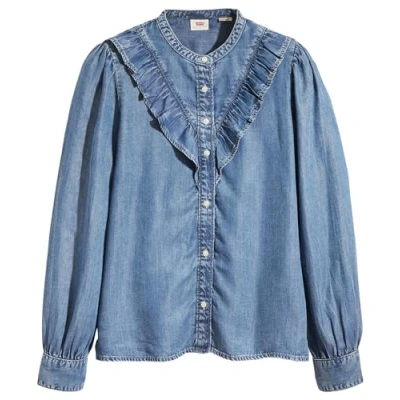 Abbildung von Levi&#039;s Carinna Hemdbluse, Damen, Größe: Medium, Blue