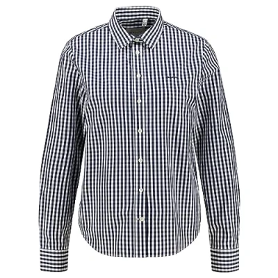 Abbildung von GANT REG Poplin Gingham Hemdbluse marine, Damen, Größe: 36, Marine