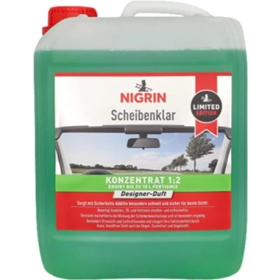 Abbildung von NIGRIN Auto Scheibenklar 1:2 Konzentrat Klare und blendfreie Sicht, schont Lack Kunststoffoberflächen, für Temparaturen von +5C, 5 Liter